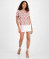 ფოტო #3 პროდუქტის Women's Printed Crewneck Short-Sleeve Top, Created for Macy's