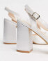 Фото #3 товара Be Mine Bridal Neima block heeled shoes in ivory satin