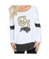 Фото #1 товара Women's White Distressed Colorado Buffaloes Thermal Long Sleeve T-shirt