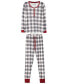 Фото #3 товара Women's Plaid Matching Pajama 2 Piece Set
