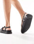 ASOS DESIGN Folly premium leather sandals in black