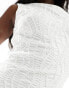 Фото #2 товара Rare London textured sleeveless midi dress in white