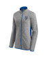 Women's Heathered Charcoal New York Mets Primary Logo Fleece Full-Zip Jacket