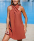 Women's Twist Halter Mini Beach Dress