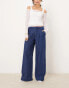 Фото #1 товара River Island tailored baggy jean in darkwash blue