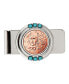 Фото #1 товара Men's French 2 Euro Coin Turquoise Money Clip