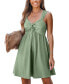 Фото #1 товара Women's Green Sleeveless Sweetheart Mini Beach Dress