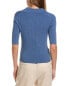 Vince Elbow-Sleeve Polo Sweater Women's