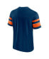 Men's Navy Chicago Bears Textured Hashmark V-Neck T-shirt