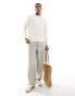 ONLY & SONS crew neck textured jumper in cream