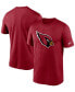 Men's Cardinal Arizona Cardinals Logo Essential Legend Performance T-Shirt