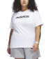 ფოტო #1 პროდუქტის Plus Size Cotton Crewneck Logo-Print Tee