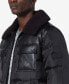 ფოტო #4 პროდუქტის Men's Beaumont Aviator Puffer with Faux Leather Trim