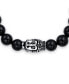 ფოტო #2 პროდუქტის Spiritual Charm Bali Buddha Black Onyx Stretch Bracelet For Women Ball Bead Silver Plated