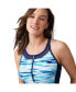 Women's Mesh Zip Up Racerback Tankini Top