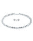 ფოტო #1 პროდუქტის Classic Simple Plain Hand Strung 10MM Round Sterling Silver Ball Bead Strand Necklace Stud Earrings Jewelry Set or Women Shinny 18 Inch