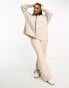 Фото #1 товара ASOS DESIGN Curve super soft wide leg jogger co-ord in warm cream