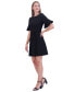 Фото #2 товара Petite Elbow-Sleeve Fit & Flare Dress