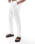 ASOS DESIGN Co-ord relaxed broderie trouser in white with elasticated waist