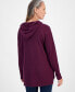 ფოტო #2 პროდუქტის Women's Waffle-Knit Hoodie Tunic, Created for Macy's