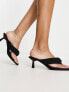 Фото #1 товара Stradivarius slip on kitten heel in black