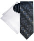 Фото #1 товара Men's Fancy Medallion Tie & Solid Pocket Square Set