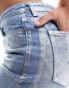 Only Jaci denim coated straight jeans in silver