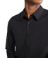 Men's Slim Fit Long Sleeve Solid Button-Front Shirt