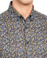 Men's Slim-Fit Performance Stretch Floral Short-Sleeve Button-Down Shirt