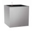 LECHUZA Canto Premium Cube 40 Blumentopf - Komplettset, metallic silber