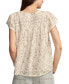 Women's Printed Smocked Top Egret Multi, XS - фото #2