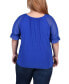 Фото #2 товара Plus Size Short Ruffle Sleeve Top with Rhinestones