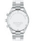 ფოტო #3 პროდუქტის Men's Datron Swiss Quartz Chrono Silver Tone Stainless Steel Watch 40mm