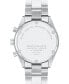 ფოტო #3 პროდუქტის Men's Datron Swiss Quartz Chrono Silver Tone Stainless Steel Watch 40mm