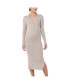 Maternity Ripe Sammy Knit Polo Nursing Dress Stone