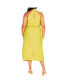 Фото #2 товара Plus Size Briella Halter Twist Front Maxi Dress