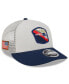 ფოტო #1 პროდუქტის Men's Stone, Navy New England Patriots 2023 Salute To Service Low Profile 9FIFTY Snapback Hat