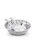 Фото #6 товара Сервировка стола Arthur Court Набор для салата из литого алюминия с узором оливок, 3 предмета (чашка + 2 лопатки)