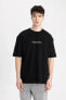 Erkek T-shirt Siyah C3631ax/bk81
