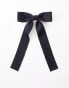 Reclaimed Vintage hair bow with frills in black