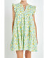 ფოტო #1 პროდუქტის Women's Floral Printed Babydoll Mini Dress