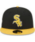 Фото #3 товара Men's Black, Gold Chicago White Sox 59FIFTY Fitted Hat
