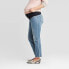 Over Belly Cropped Distressed Straight Maternity Jeans - Isabel Maternity by