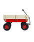 Фото #2 товара outdoor sport wagon tools cart wooden side panels air tires Wagon (red)