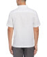 ფოტო #2 პროდუქტის Men's Short Sleeve Geo Embroidered Linen Blend Button-Front Shirt