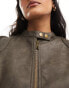 Cotton:On PU jacket in vintage brown 50 - фото #4