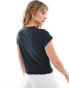 Фото #4 товара Mango lettuce hem top in black