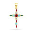 Фото #1 товара Original gold-plated cross pendant PT87YRBW