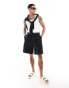 Фото #4 товара ASOS DESIGN – Elegante Cargo-Shorts aus Leinenmix in Schwarz