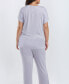 ფოტო #2 პროდუქტის Jewel Cozy Plus Size Modal Pajama Pant Set, 2 Piece